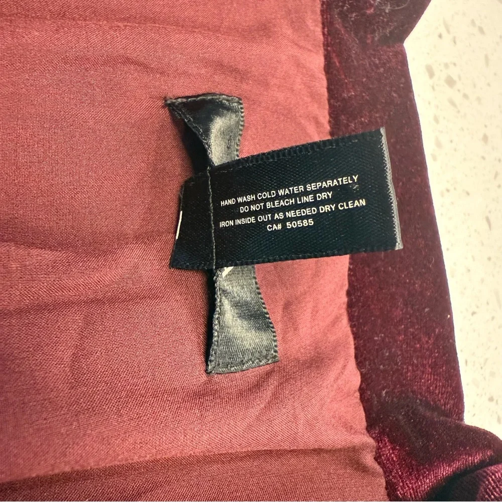 AQUA Cranberry Velvet Blazer Women’s Small Holiday Party Jacket Festive Rich Red - Picture 10 of 10